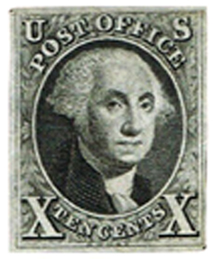 ASCGB - American Stamp Club of Great Britain 1847 10c stamp