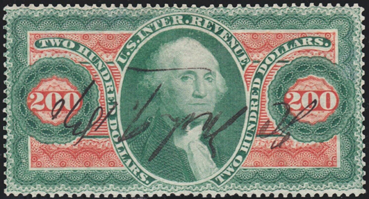 ASCGB - American Stamp Club of Great Britain club First Issue - $200 Inland Revenue